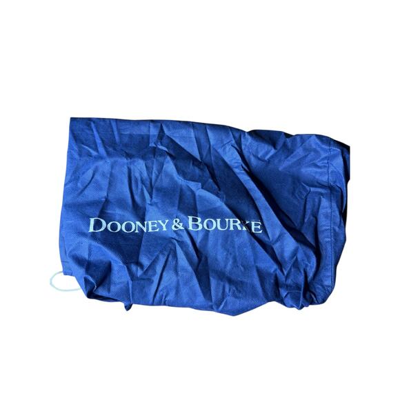 Dooney & Bourke Ostrich Collection Hobo Bag White Ivory Leather Brown Trim - Picture 12 of 12